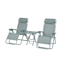 Mirpol Delux 2x nyugágy és asztal szett zöld V2 kerti bútor