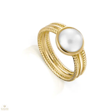 Misaki acél gyűrű 50-es méret - QCRRSACREDGOLD50 gyűrű