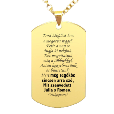 'Mit szenvedett Júlia s Romeo...' medál lánccal, választható több színben nyaklánc