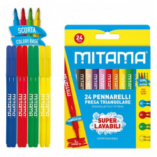 Mitama Rostirón Mitama mosható háromszög alakú 3,0 mm 24 db-os klt. filctoll, marker