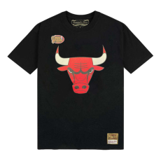  Mitchell & ness chicago bulls mens blank mens traditional tee póló férfi fekete/piros s