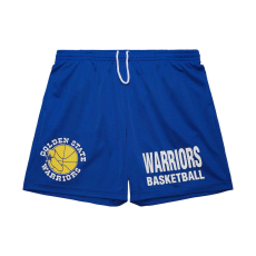  Mitchell & ness nba gameday mesh 7in shorts vintage logo golden state warriors rövidnadrág férfi kék xl