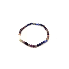  Mix lila kék fazettált golyó karkötő 4mm karkötő