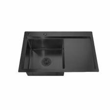 Mixxus HM7849L-215 NANO-BLACK (3.0/0.8) rozsdamentes acél konyhai mosogató mosogatótálca