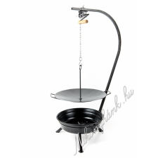 MK Home Fekete tűzteres állvány + 50cm hússütő tárcsa sütés és főzés