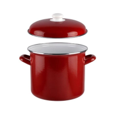 MK Home Piros zománcos fazék, fedővel 4 l (18 cm) edény
