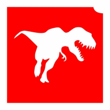 Mk Kreatív Stúdió 4x4cm Csillámtetoválás sablon T Rex Dino csillámtetoválás