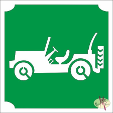 Mk Kreatív Stúdió 5x5 cm-es Csillám tetoválás sablon - Jeep 393 csillámtetoválás