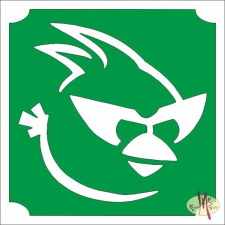 Mk Kreatív Stúdió 5x5 cm-es Csillámtetoválás sablon - Angry Birds 182 csillámtetoválás
