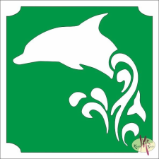 Mk Kreatív Stúdió 5x5 cm-es Csillámtetoválás sablon - Delfin 58 csillámtetoválás