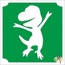 Mk Kreatív Stúdió 5x5 cm-es Csillámtetoválás sablon - Dino 317 csillámtetoválás