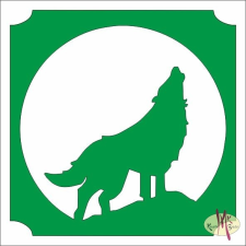 Mk Kreatív Stúdió 5x5 cm-es Csillámtetoválás sablon - Farkas 104 csillámtetoválás