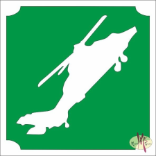 Mk Kreatív Stúdió 5x5 cm-es Csillámtetoválás sablon - Helikopter 216 csillámtetoválás