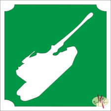 Mk Kreatív Stúdió 5x5 cm-es Csillámtetoválás sablon - Tank 215 csillámtetoválás