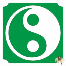 Mk Kreatív Stúdió 5x5 cm-es Csillámtetoválás sablon - Yin Yang 449 csillámtetoválás
