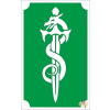 Mk Kreatív Stúdió 8x5 cm-es Csillámtetoválás sablon - Kard Sárkánnyal 106