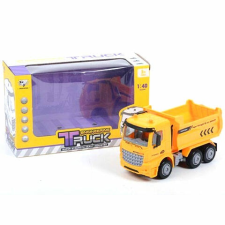 MK Toys Billencses teherautó sárga színben 17 cm autópálya és játékautó