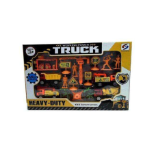 MK Toys Építőipari játékszett járművekkel, figurákkal és táblákkal autópálya és játékautó