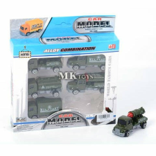 MK Toys Katonai jármű 6 db-os szett autópálya és játékautó