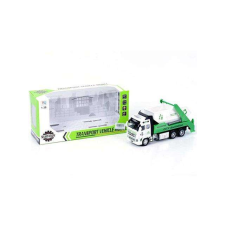 MK Toys Konténeres szemétszállító teherautó jármű fénnyel 1/38 autópálya és játékautó