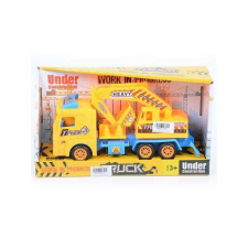 MK Toys Markolós teherautó sárga színben autópálya és játékautó