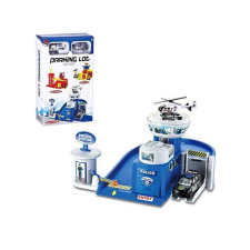 MK Toys Rendőrségi parkolóház autóval és helikopterrel autópálya és játékautó