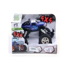 MK Toys Rugós terepjáró autó 4x4-es kék színben autópálya és játékautó