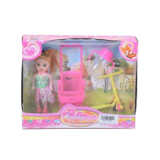 MK Toys Sandra baba pink babakocsival, rollerrel és kiegészítővel baba