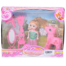MK Toys Sandra baba pink pónival és fodrász kiegészítőkkel baba