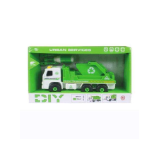 MK Toys Szétszerelhető konténeres hulladékszállító autó hanggal és szerszámokkal autópálya és játékautó