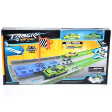 MK Toys Track Racing versenypálya célzászlóval és két autóval autópálya és játékautó