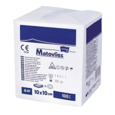 MN Kompresziós nem szövött, steril, 4 réteg, Matovlies, 10x10cm, 40g, 100 db gyógyászati segédeszköz