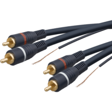 MNC 20155 2Rca-2Rca kábel, 6mm, 5m kábel és adapter