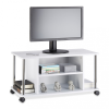 Mobil TV állvány TV szekrény görgőkkel fehér 41,5x80x40 cm 10021865