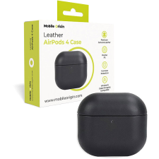 Mobile Origin Leather Case Black AirPods 4 fülhallgató, fejhallgató tok