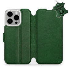 Mobiwear Apple iPhone 16 Pro zöld bőr flip tok - L_GRS tok és táska