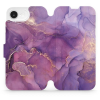 Mobiwear Apple iPhone 16e flip tok - lila márvány (5906511807563)