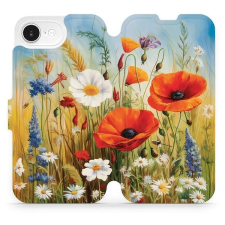 Mobiwear Apple iPhone 16e flip tok - nyári rét tok és táska