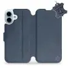 Mobiwear Flip Apple iPhone 17 kék bőrtok