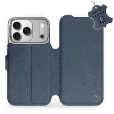 Mobiwear Flip Apple iPhone 17 Pro kék bőrtok tok és táska
