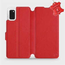 Mobiwear Flip case for Samsung Galaxy A41 - Red - leather - Red Leather (5903516174072) tok és táska