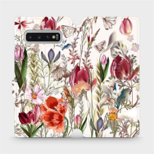 Mobiwear Flip case for Samsung Galaxy S10 Plus - MP01S Blossoming meadow (5903516753857) tok és táska