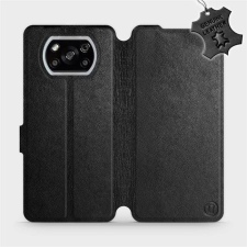 Mobiwear Flip case for Xiaomi POCO X3 NFC - Black - Black Leather (5903516393275) tok és táska