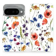 Mobiwear Flip Google Pixel 10 virágok tok tok és táska