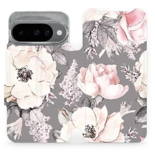 Mobiwear flip knížkové pro Google Pixel 10 - Květy tok és táska