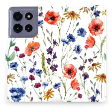 Mobiwear flip knížkové pro Motorola Moto G86 5G - Kvítí tok és táska