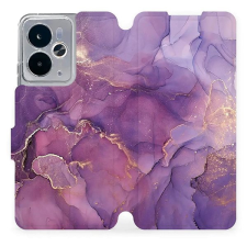 Mobiwear Flip knížkové pro Realme 14 5G - Fialový mramor tok és táska