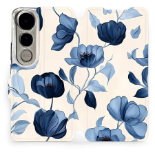 Mobiwear flip knížkové pro Vivo V50 Lite - Modré květy tok és táska