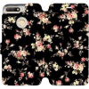 Mobiwear Flip mobile phone case Huawei Y6 Prime 2018 - VD02S Flowers on black (5903226317196)