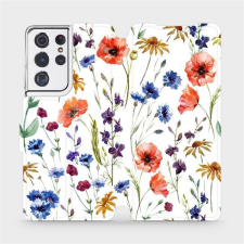 Mobiwear Flip mobile phone case Samsung Galaxy S21 Ultra - MP04S Meadow Flower (5903516769353) tok és táska
